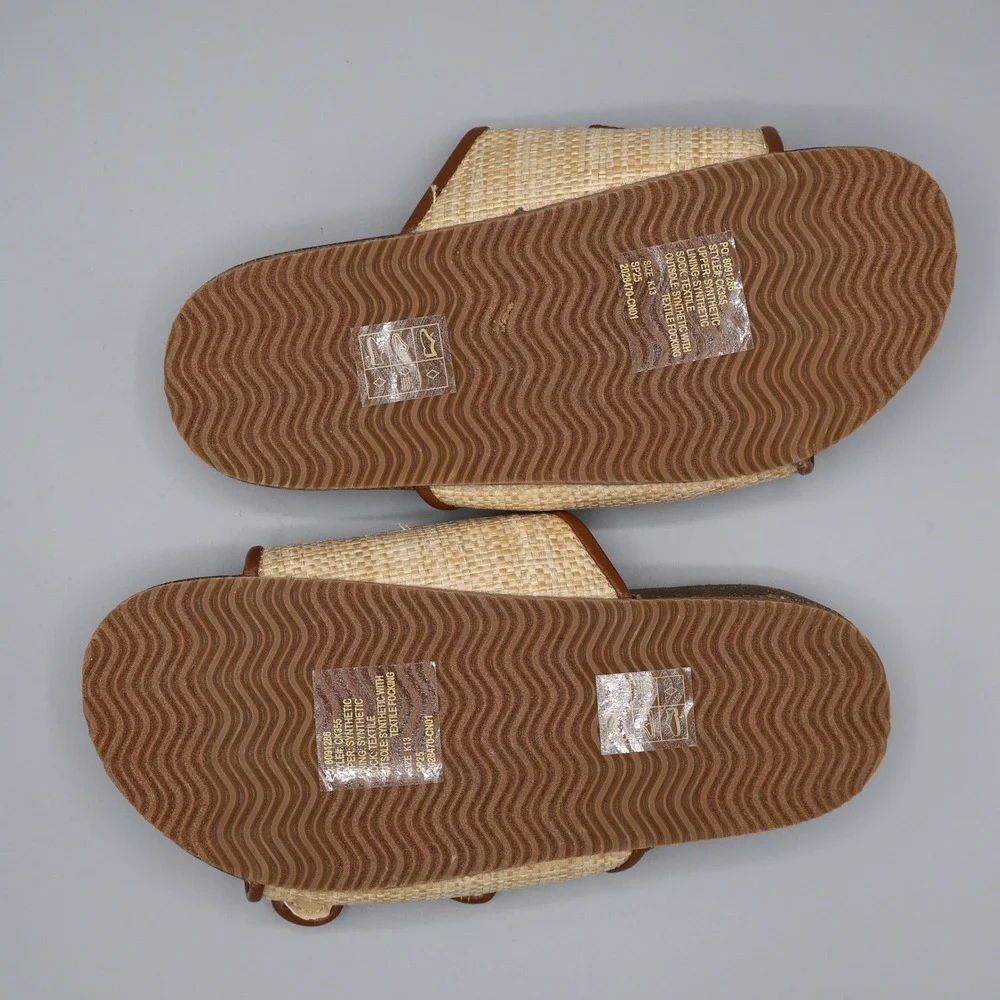 Crewcuts‎ Sandals Girls K13 Tan Beige Colbie Wide Strap Slides Buckle Detail NWT